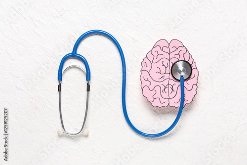 Paper human brain with stet...