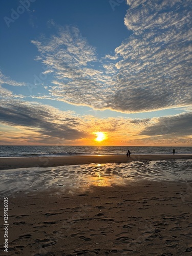 sunset on the beach