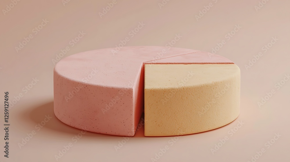 Pastel pie chart sections, data visualization, business analytics, neutral background, infographic. Pastel pie chart sections, data visualization, business analytics, neutral background, infographic.