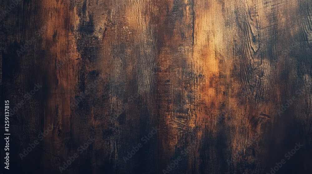 Obraz premium Dark Rustic Wooden Texture with Aged and Weathered Surface.