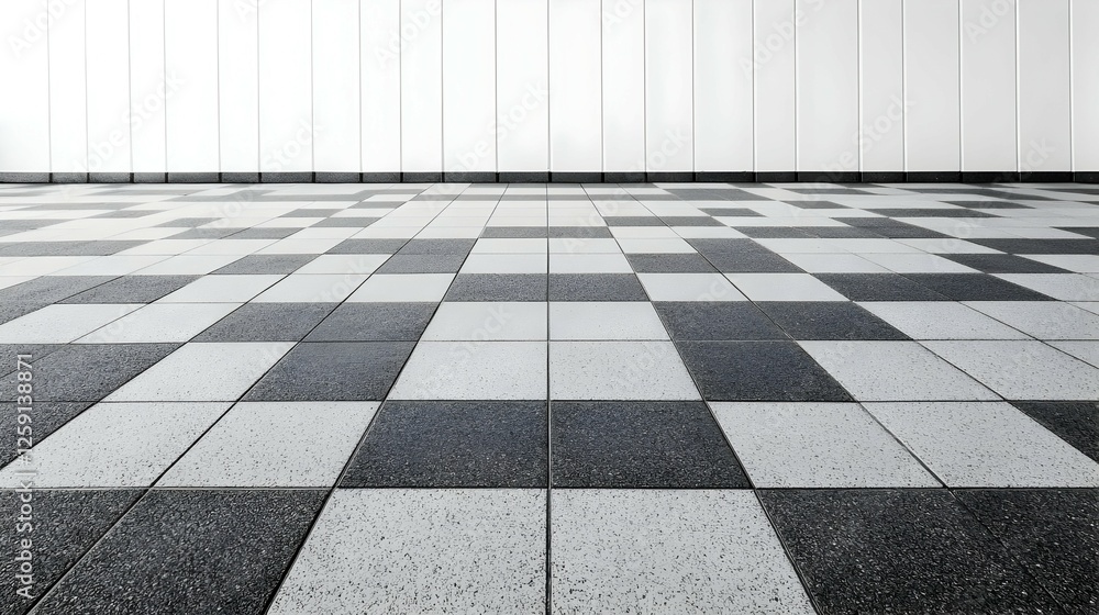 Fototapeta premium Black And White Checkered Floor Pattern