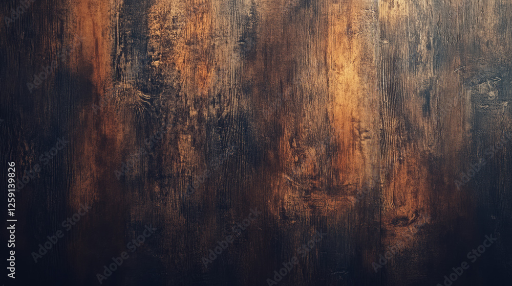 Obraz premium Dark Rustic Wooden Texture with Aged and Weathered Surface.