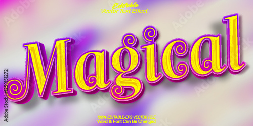 Magical Text Effect Editable Alphabet Shine Fantasy Mystery Spiral Misty