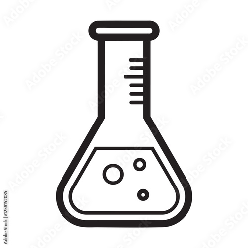 Scientific Research, Chemical Experiment, Laboratory Test Tube and Lab Equipment Icon – Science and Research Symbol, Experiment & Analysis, Chemical Reactions