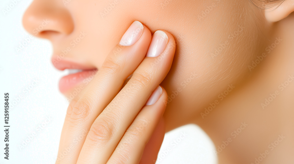 Beauty close-up of a woman’s natural makeup Beauty close-up of a woman’s natural makeup