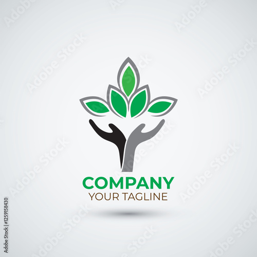 Go green logo design template