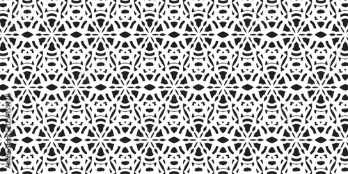 Ornate Black White Grey Interlocking Mosaic Background