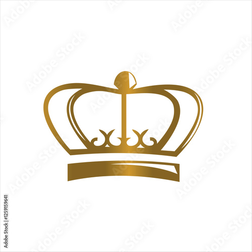 golden shiny crown icon