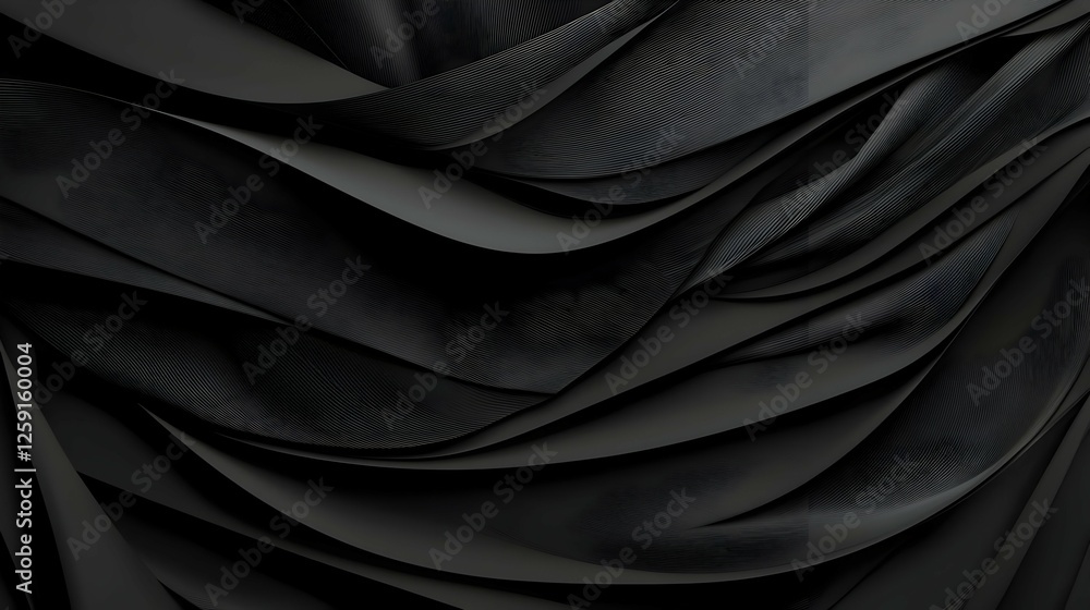 Fototapeta premium Abstract Black Fabric Design