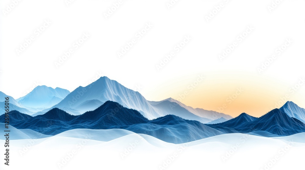 Fototapeta premium Blue Mountains at Sunrise Panorama