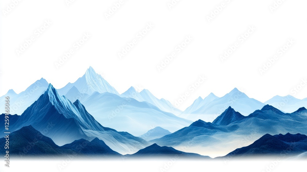 Blue Mountains Panorama Under Hazy Sky Blue Mountains Panorama Under Hazy Sky