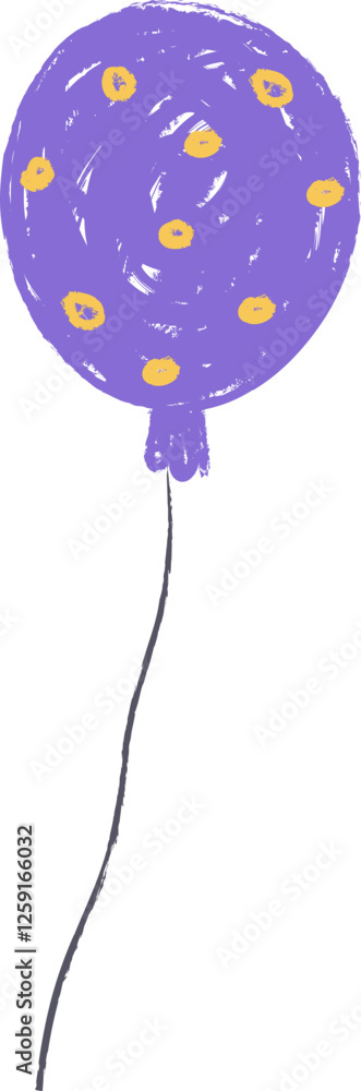 Party Balloon Crayon Hand Drawn Party Balloon Crayon Hand Drawn