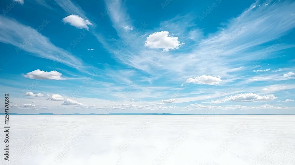 Vast White Plains Under A Clear Blue Sky Vast White Plains Under A Clear Blue Sky