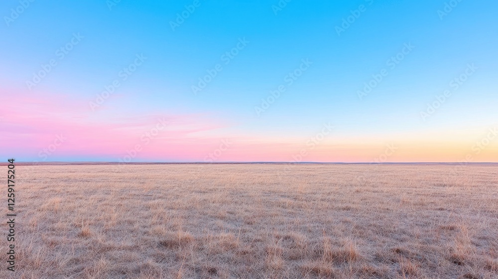 Obraz premium Vast Prairie Sunset Landscape