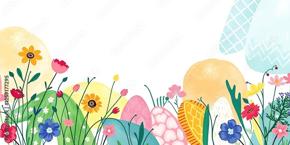 Obraz premium Easter Eggs in Abstract Symphony
