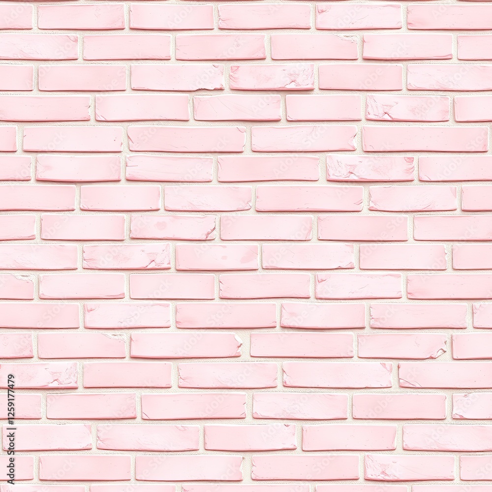 Obraz premium Delicate Pink Brick Texture for Feminine Interiors
