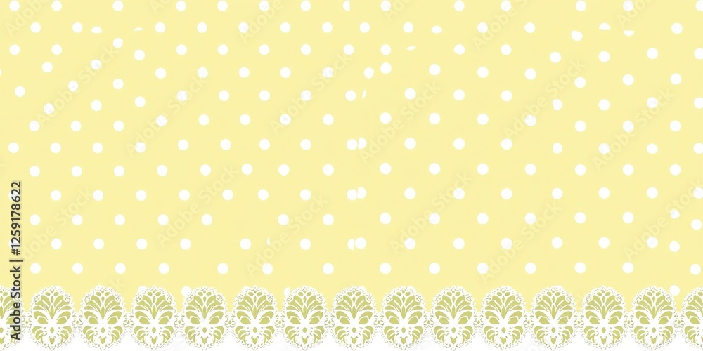Alluring Polka Dot Canvas Textured by Delicate Lace Alluring Polka Dot Canvas Textured by Delicate Lace