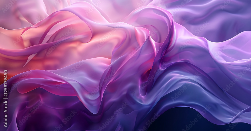 Obraz premium Dark Futuristic Metal Waves - Sci-Fi Inspired Design