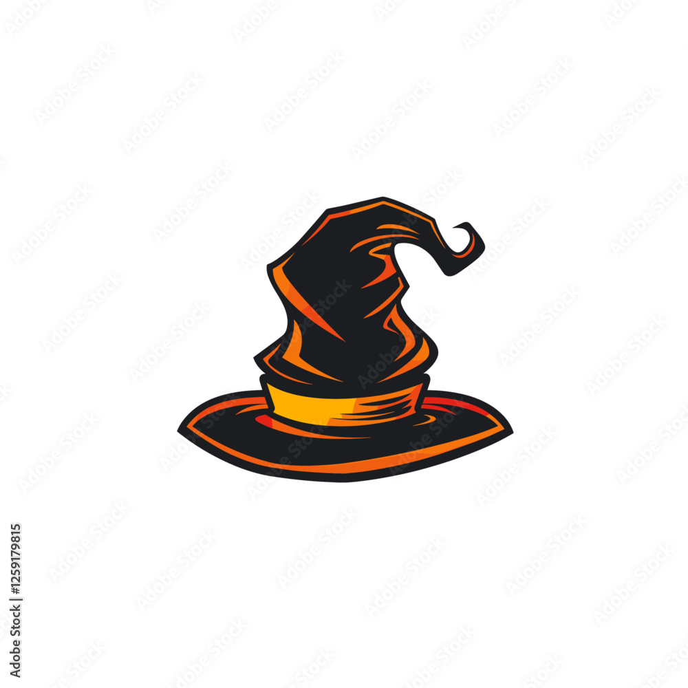 Magic hat logo flat vector design Magic hat logo flat vector design