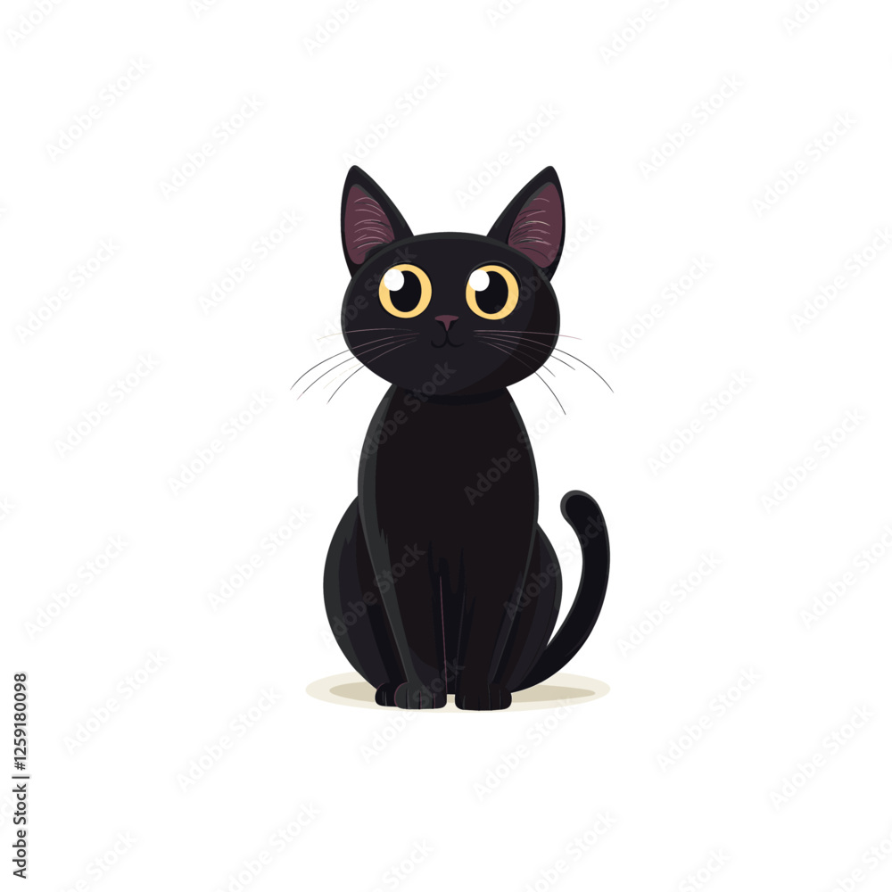 Cute cat mascot logo flat vector design Cute cat mascot logo flat vector design