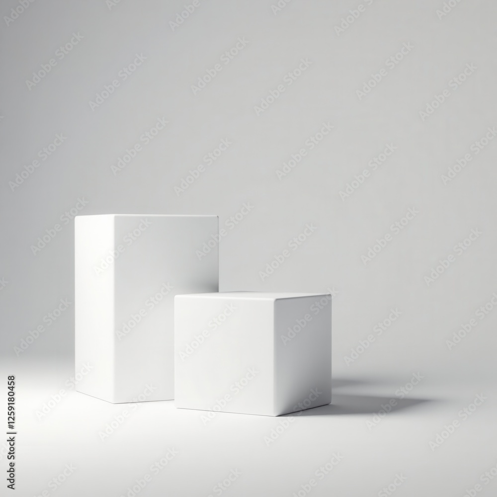 White cube boxes with random shifted background, minimalist aesthetic, abstract pattern, modern art, random shapes White cube boxes with random shifted background, minimalist aesthetic, abstract pattern, modern art, random shapes