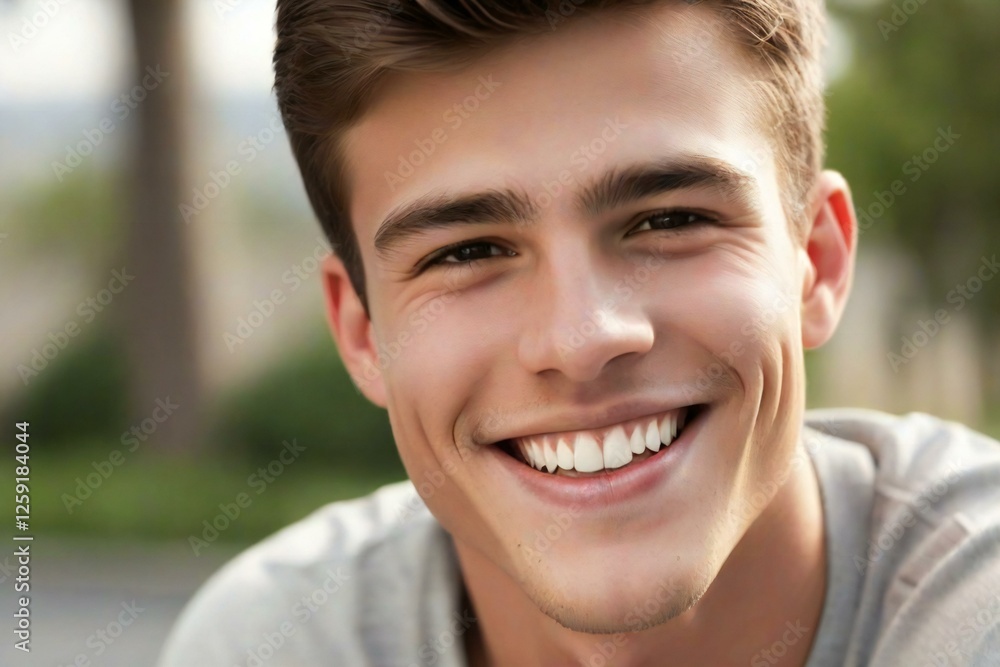 Happy Man Smiling Face Portrait. Happy Man Smiling Face Portrait.