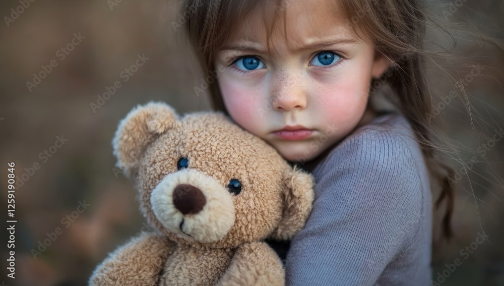 A Little Girl's Sadness, Captured in a Tender Moment A Little Girl's Sadness, Captured in a Tender Moment