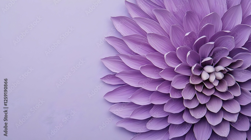Intricate Purple Paper Flower on Lavender Background Intricate Purple Paper Flower on Lavender Background