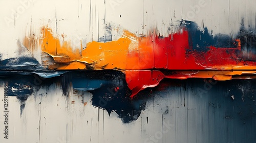 Abstract Expressionist Landscape: A Symphony of Color and Texture