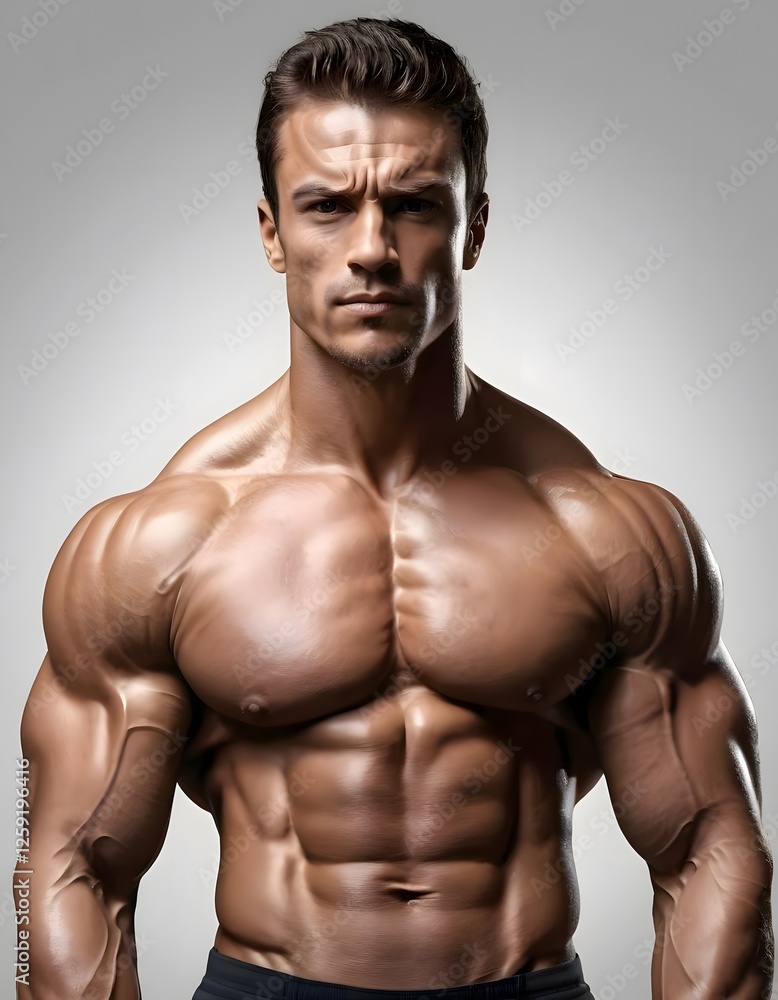 Muscular Man with a Determined Expression. Hot guy Muscular Man with a Determined Expression. Hot guy