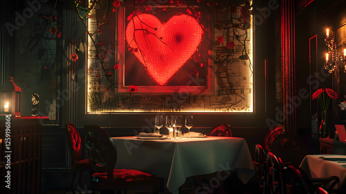 valentine love heart dinner food