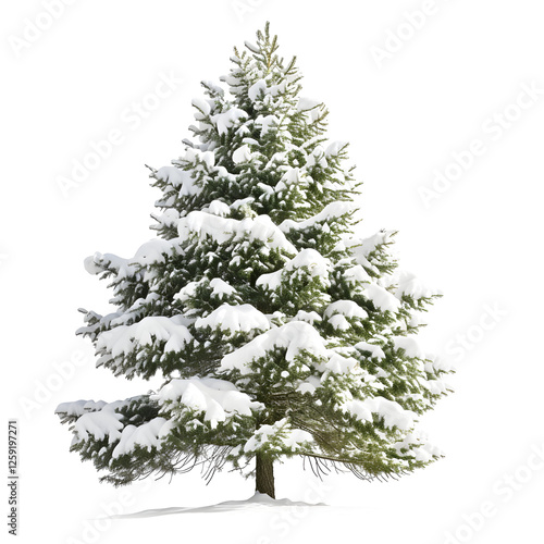 christmas tree isolated on white