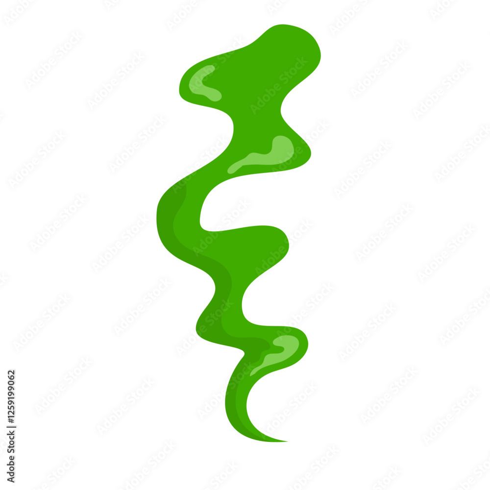 Green Smoke Cloud Vector Icon Green Smoke Cloud Vector Icon