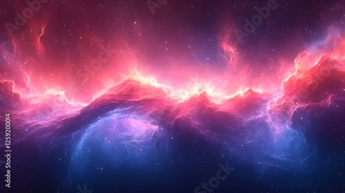 A cosmic fantasy of starlight and nebula paints the abstract space across the night sky