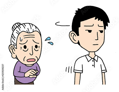 無視されてしまう高齢の女性