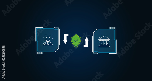 Obraz na płótnie secure online banking transaction, digital finance and cybersecurity concept w salonie