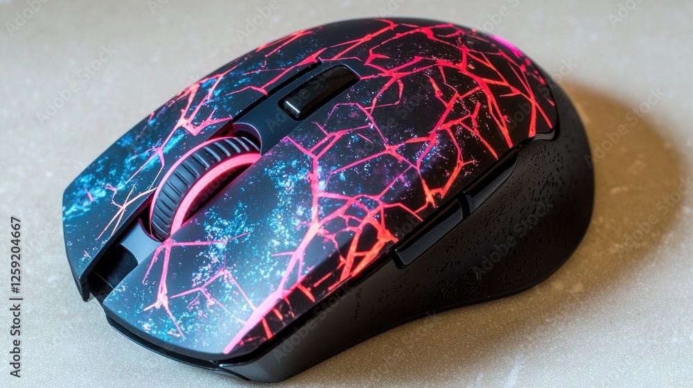 Colorful Gaming Mouse with Vibrant Design and Modern Aesthetic Colorful Gaming Mouse with Vibrant Design and Modern Aesthetic