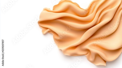 Soft Peach Fabric with Smooth Elegant Flowing Texture. Generative AI photo