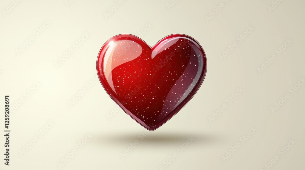 A luminous heart, a symbol of deep affection and sparkling connection A luminous heart, a symbol of deep affection and sparkling connection