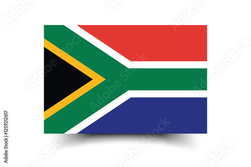 Flag of South Africa. South Africa flag official colors and proportion digital vector illustration