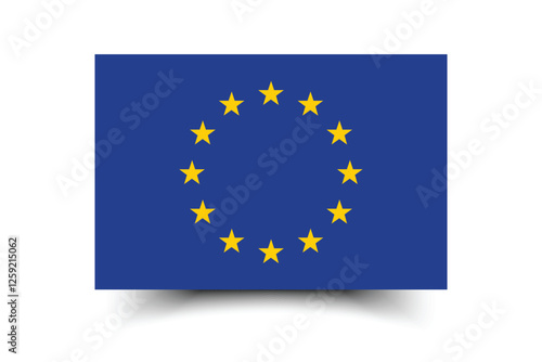 Flag of European Union.  EU flag. European Union flag official colors and proportion digital vector illustration