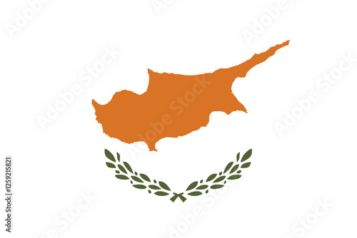Flag of Cyprus. Cyprus flag official colors and proportion digital vector illustration