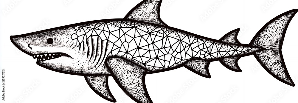 Detailed Illustration Of Shark Detailed Illustration Of Shark