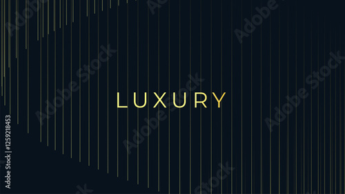 Dark blue and gold luxury line overlap layered abstract background, with lighting effect for branding and wallpaper