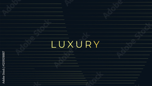 Dark blue and gold luxury line overlap layered abstract background, with lighting effect for branding and wallpaper