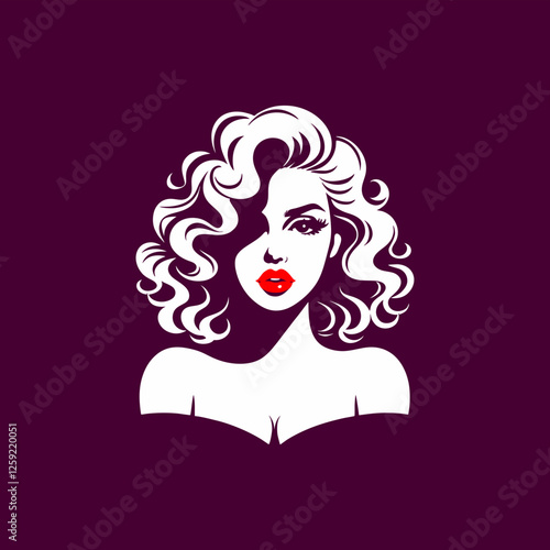 simple vector silhouette sticker decal vinyl of pinup girl	
