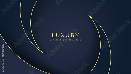 Dark blue and gold luxury line overlap layered abstract background, with lighting effect for branding and wallpaper