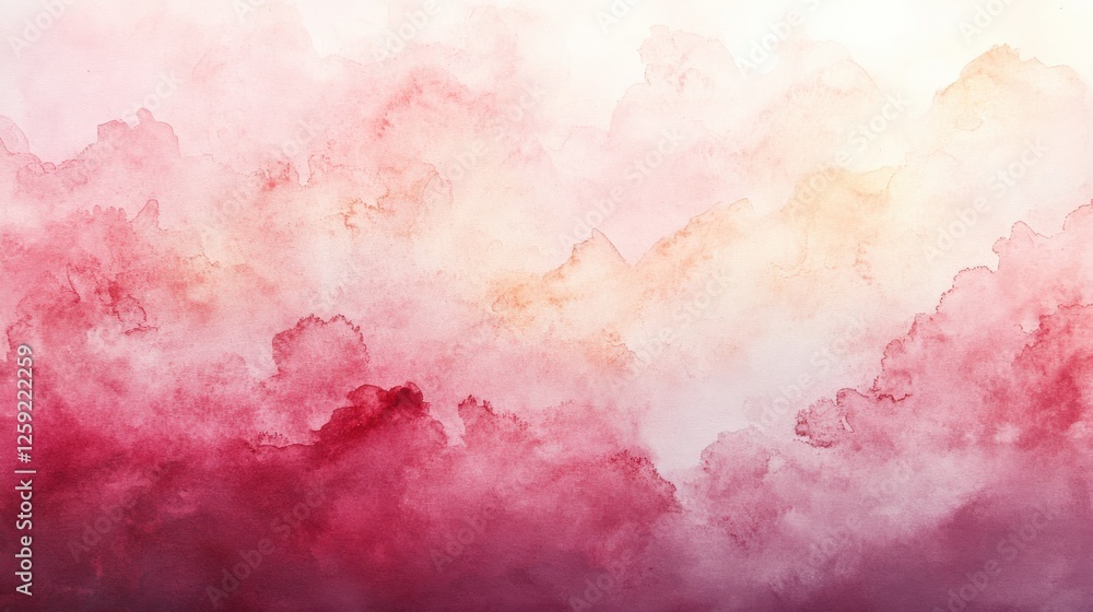 Fototapeta premium Soft Watercolor Red and Pink Abstract Background for Elegant Designs