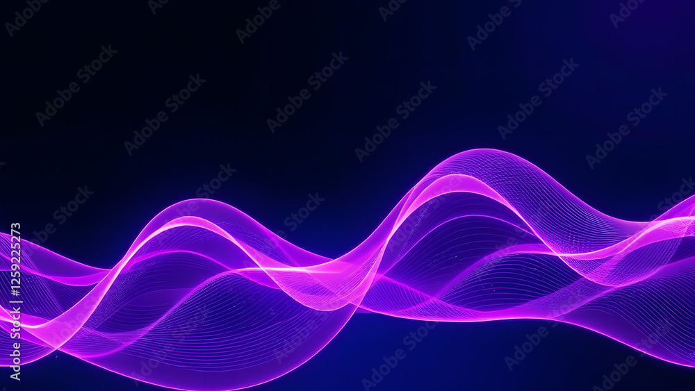 Abstract blue waves create a futuristic backdrop with flowing lines and digital light Abstract blue waves create a futuristic backdrop with flowing lines and digital light