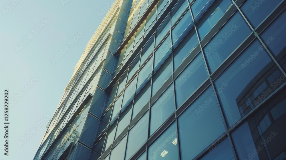 Energy Efficiency in Action: Solar Panels on Modern Office Building Roof Generating Clean Electricity Energy Efficiency in Action: Solar Panels on Modern Office Building Roof Generating Clean Electricity